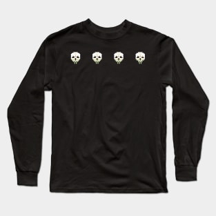 Pixel skulls 8bit pacmen Long Sleeve T-Shirt